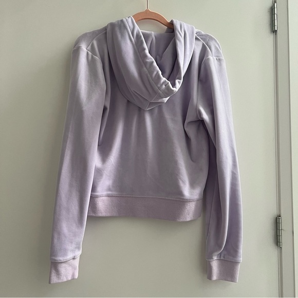 Juicy Couture Classic Velour Zip Hoodie in Lilac - Picture 8 of 8